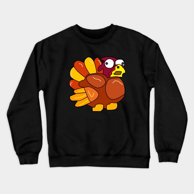 Chicken Turkey (eyes that look to the right, left and facing the right side) - Thanksgiving Crewneck Sweatshirt by LAST-MERCH